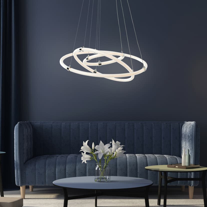 Pendelleuchte Mariam Metallic, 60W, 150 x 79,1 cm, Metall Pendelleuchte