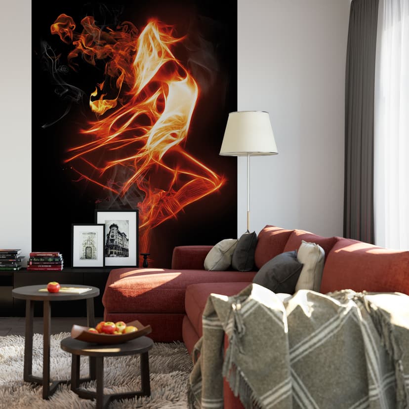 Fototapet Flame dancer - 144x260 cm