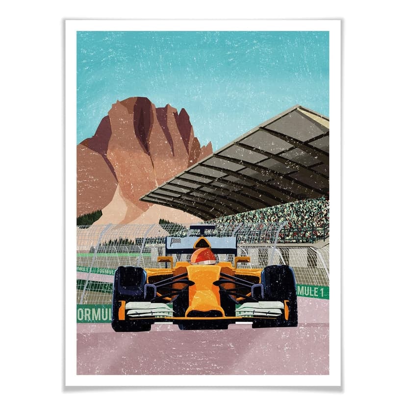 Poster Goed Blauw - Racerbilen