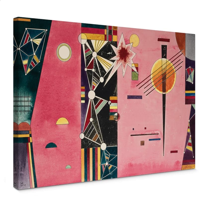 Canvastavla Kandinsky - Rosa Röd