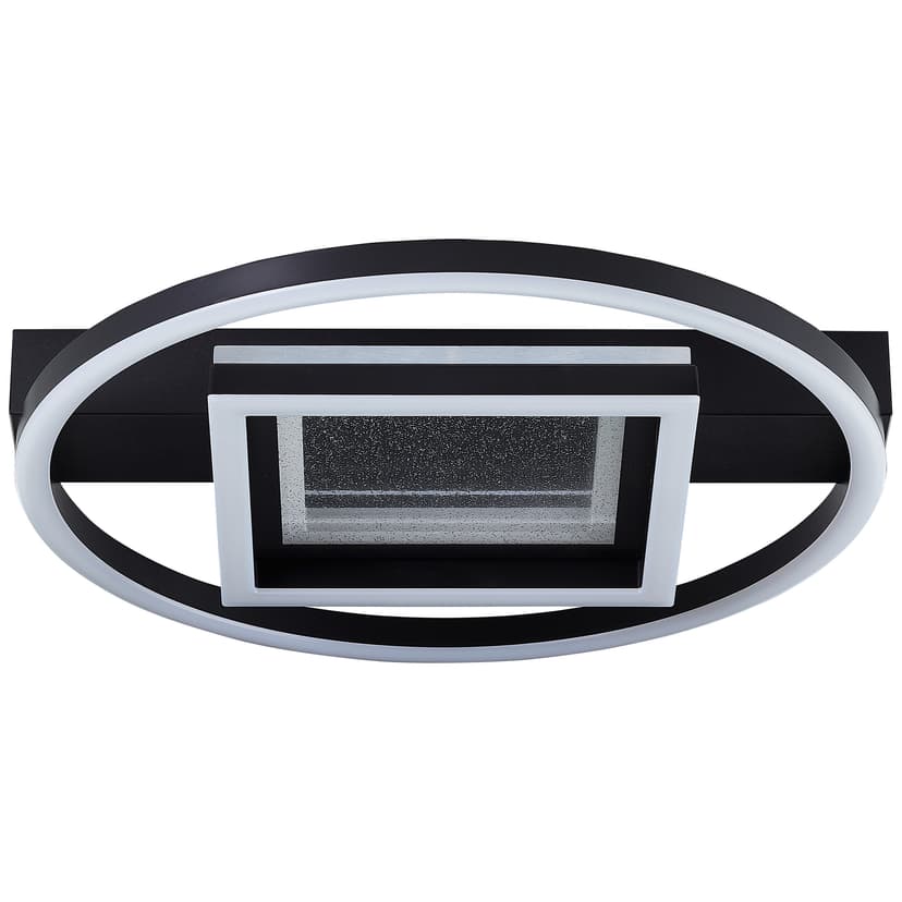 Deckenleuchte Marlies 2 Schwarz, 30W, 6 x 37 cm, Metall Glitzereffekt