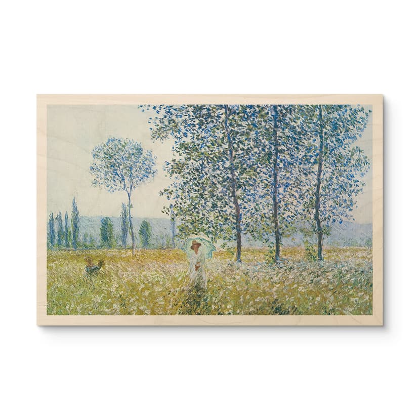 Träposter Monet - Fält på våren