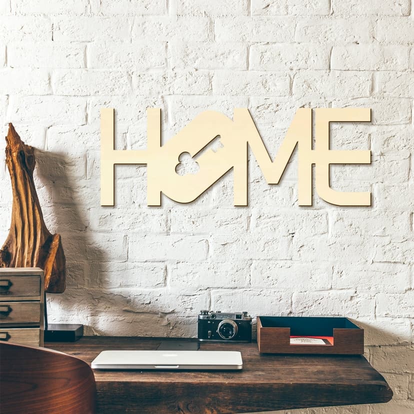 Bokstäver av trä Home-Key