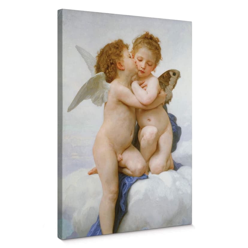 Canvastavla Bouguereau - Den första kyssen
