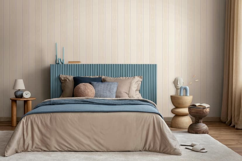 Icke-vävd tapet ränder modern, klassisk, shabby chic i beige