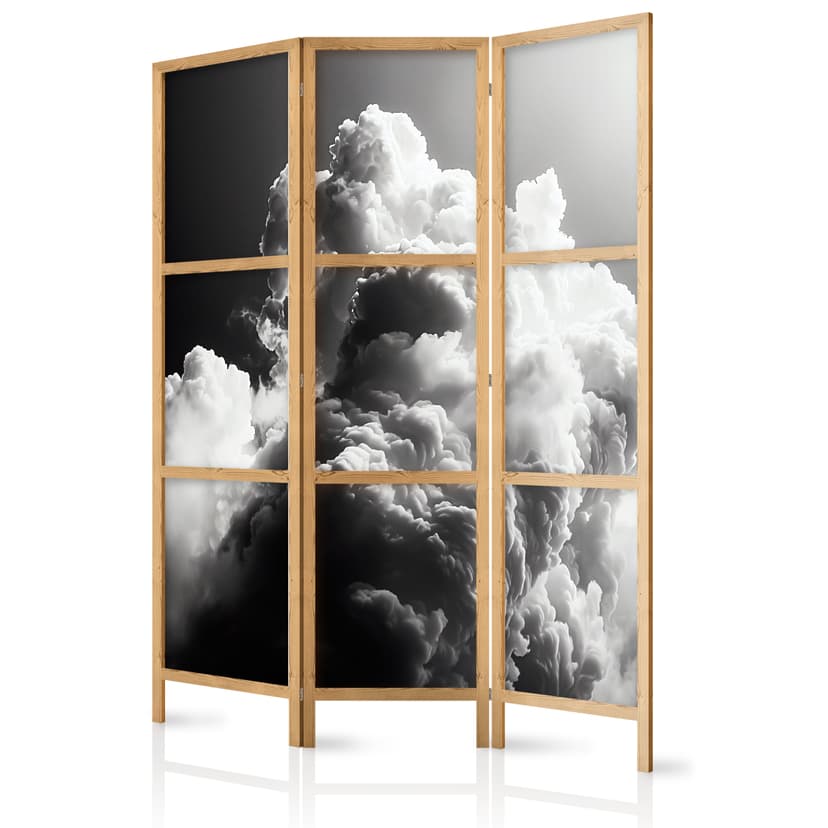Japanischer Paravent Raumteiler - Clouds Like from Dreams, 3-teilig