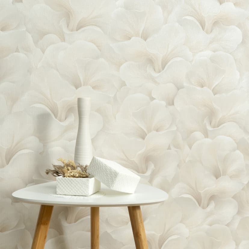 Guido Maria Kretschmer blommotiv tapet Floral Glow Fashion för väggar 5 beige