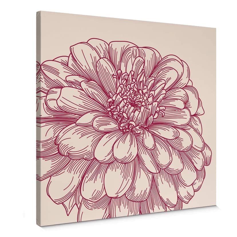 Canvastavla illustration av blommor