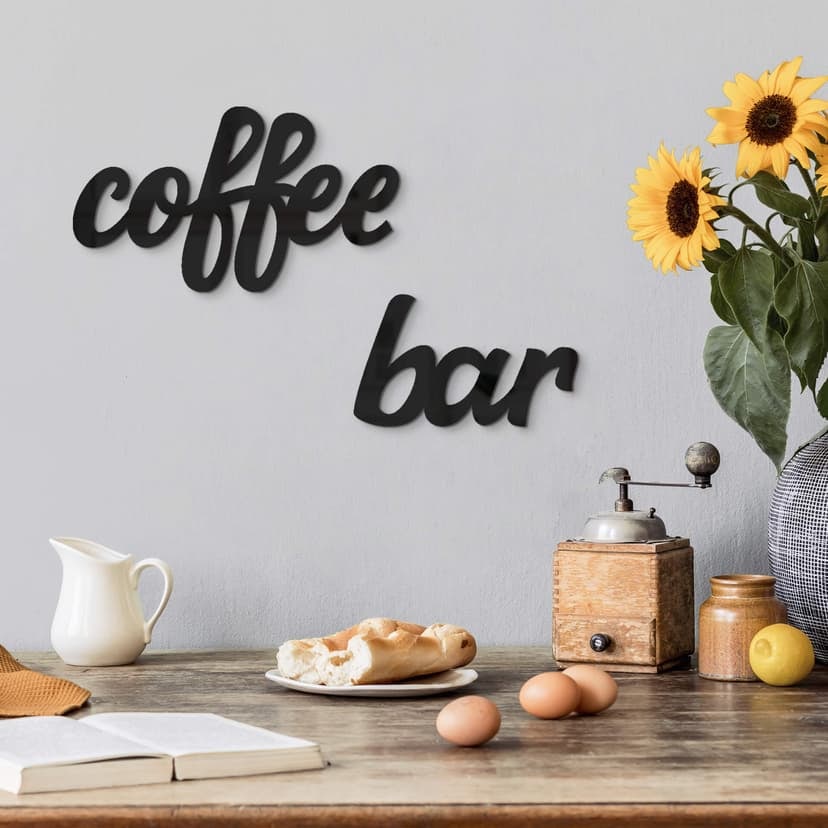Akryldekoration - 3D-bokstäver för köket - Kaffebar