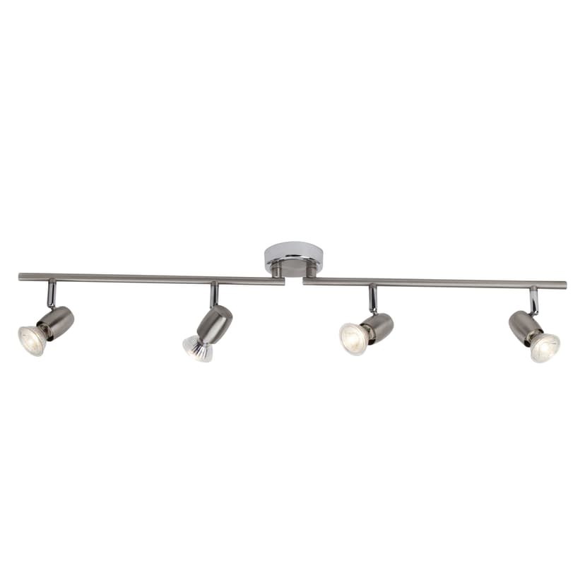 Deckenleuchte Titus Silber, 18W, 13,5 x 70,5 cm, Metall Strahler
