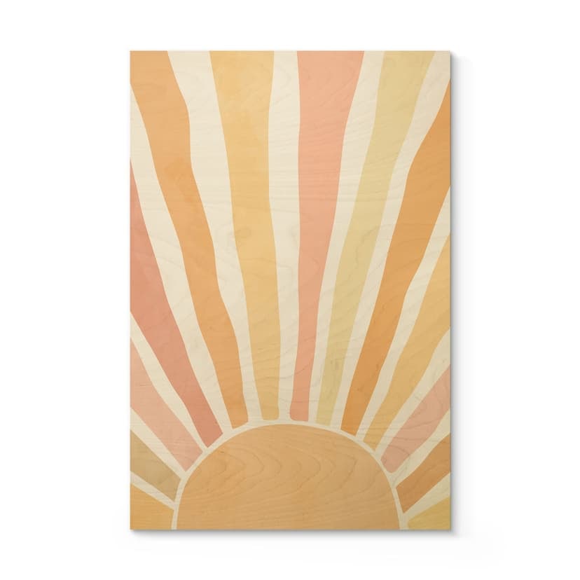 Träposter Boho solstrålar - Manovski