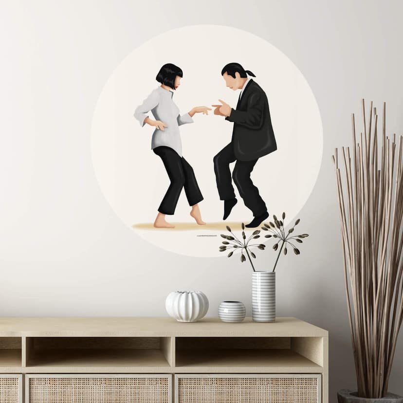 Tohmé Wallsticker - Pulp Fiction - Rund