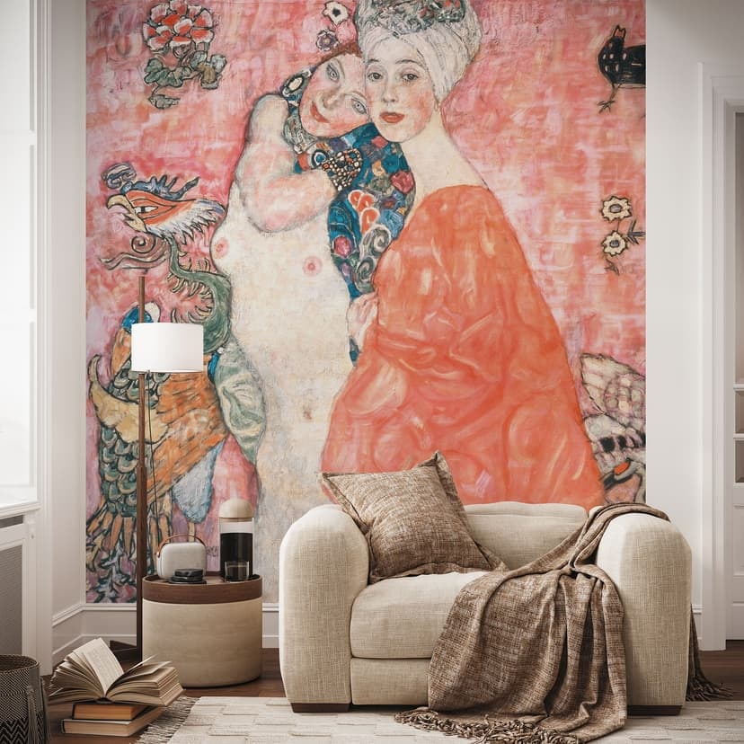 Fototapet med konsttryck - Klimt - Flickvännerna