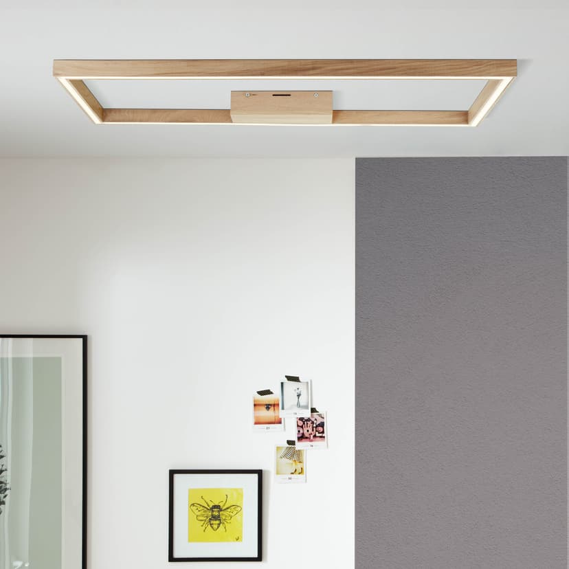 Deckenleuchte Eveline Braun, 24W, 5 x 83 cm, Holz Innenleuchte