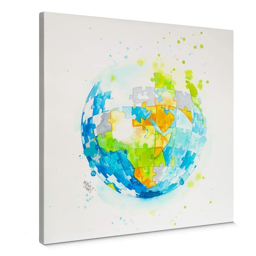 Canvastavla Buttafly - Worldpuzzle