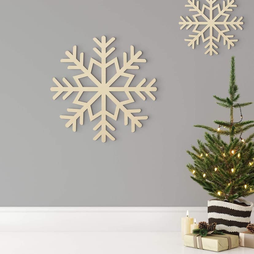 Juldekoration snöflinga - poppelträ