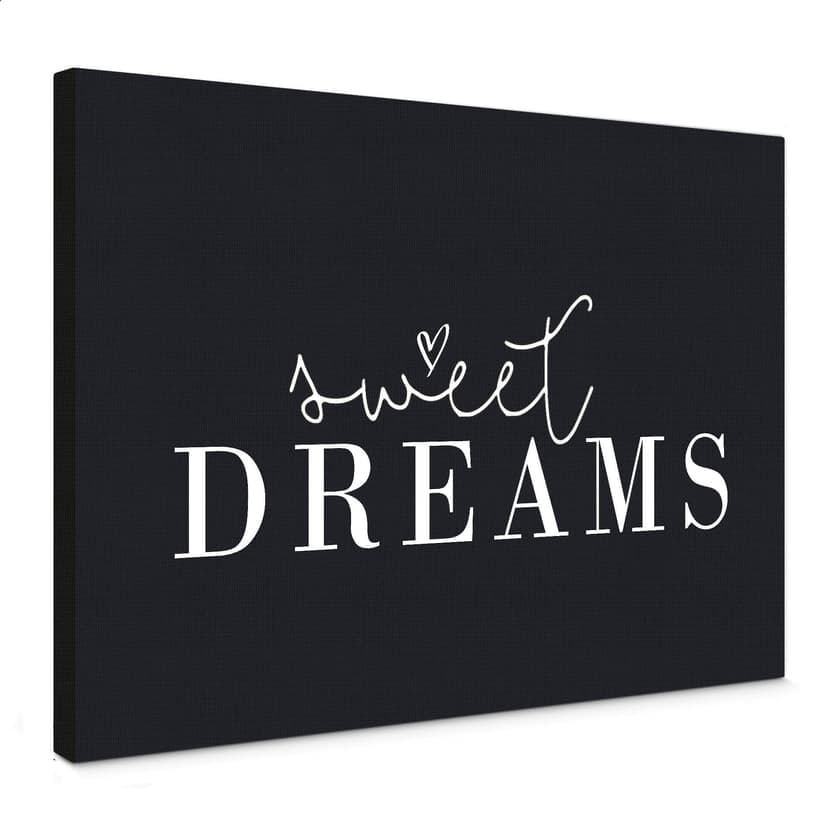 Canvastavla - Sweet Dreams svartvitt