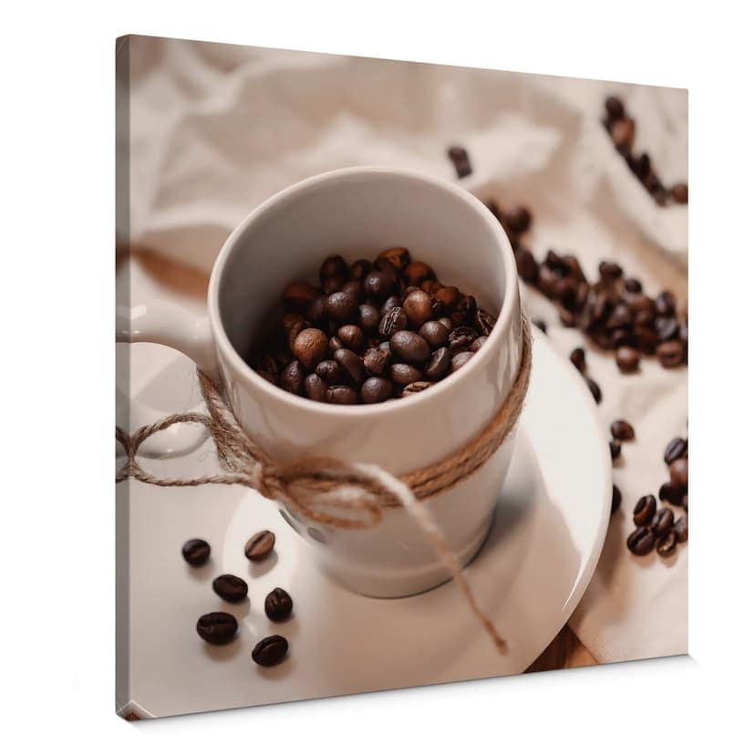 Canvastavla Coffee Magic - Fyrkant