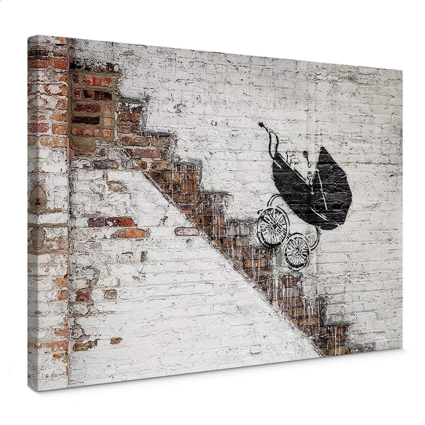 Canvastavla Banksy - Barnvagn