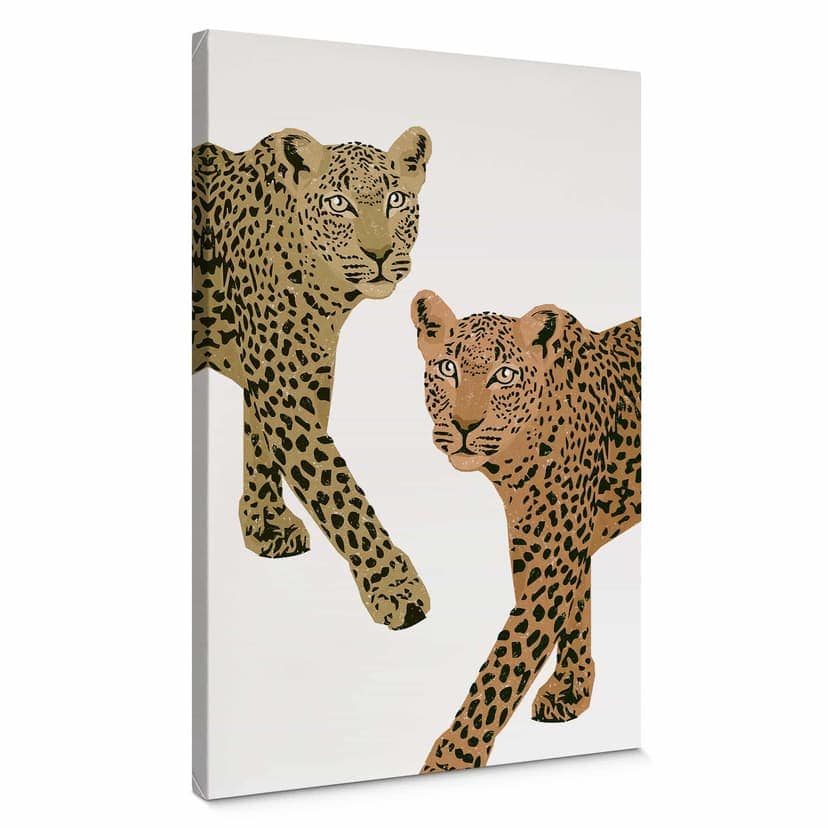 Canvastavla Goed Blauw - Leoparderna