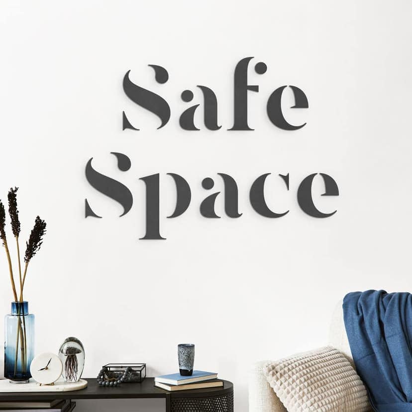 3D Safe Space-bokstäver - väggdekoration i MDF