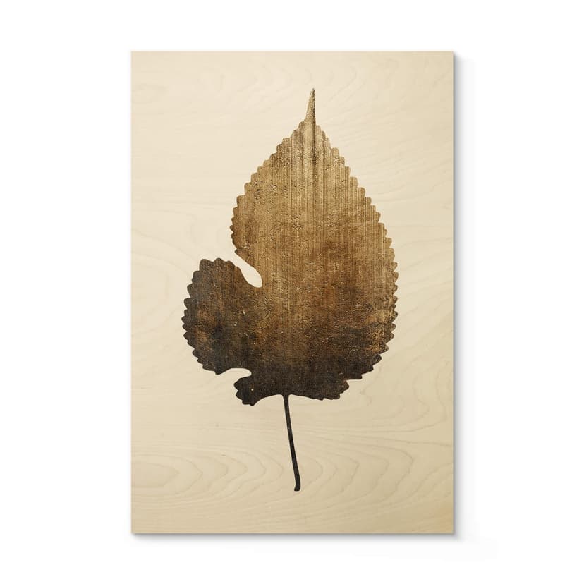 Kubistika Träposter - Gyllene blad