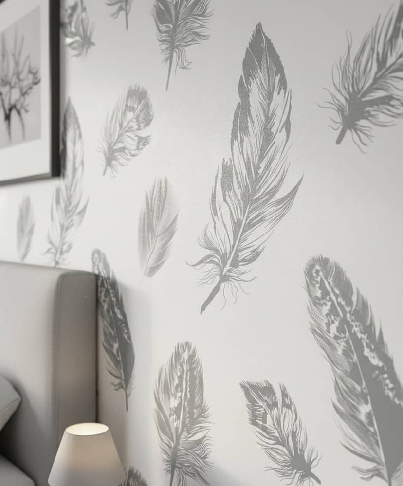 Icke-vävd tapet slät modern i beige