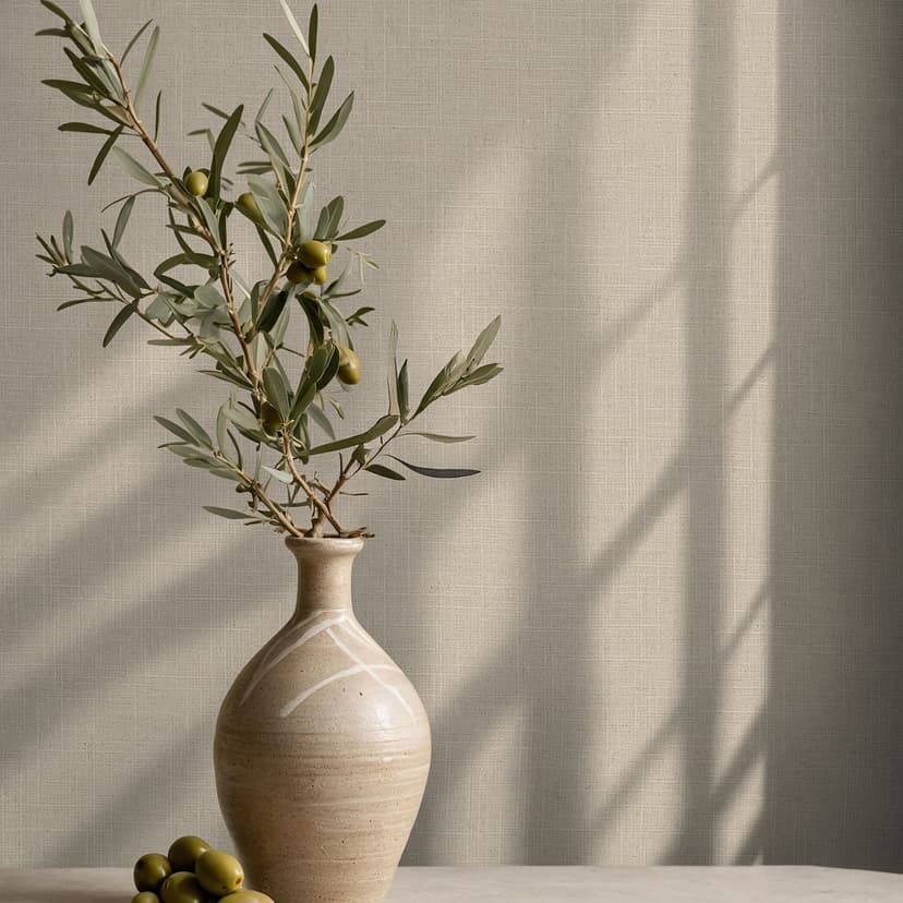 Icke-vävd tapet textil, strukturerad slät modern matt i beige