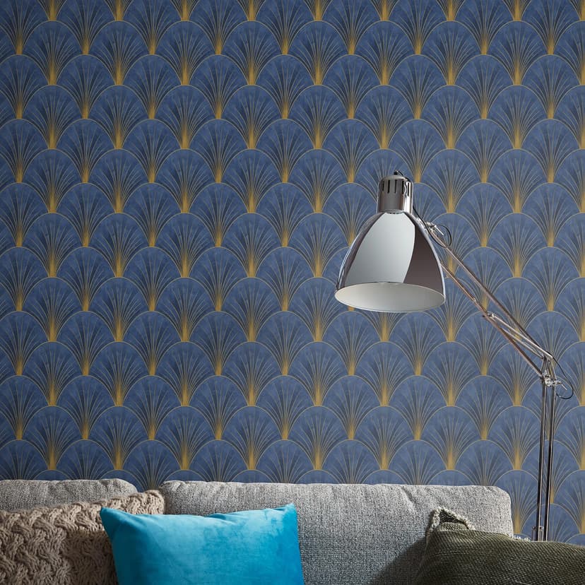 Non-woven tapet AVANTGARDE Elle Decoration 4, blå