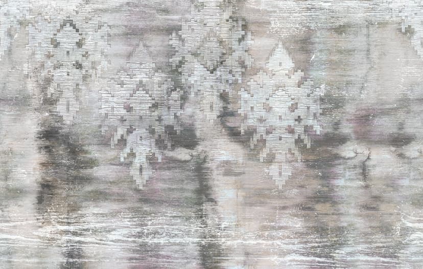 Fototapet med motiv Dimmiga pixelmoln i grått och lila 2,7 x 4,24 m