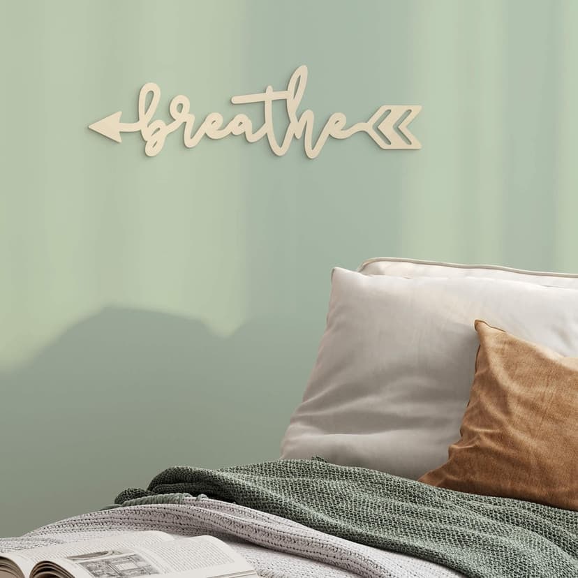 Bokstäver av trä poppel - Breathe arrow