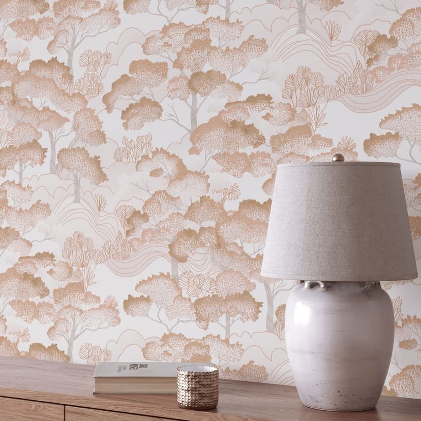 Non-woven tapet GOLDEN GROVE Elle Decoration 4, terrakotta