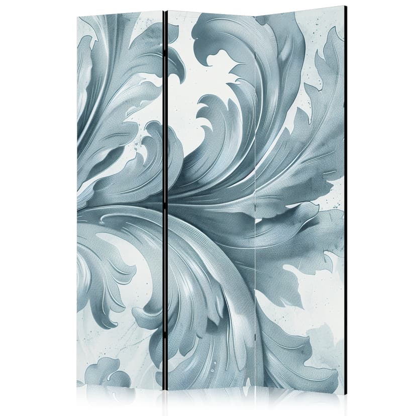 Paravent, Raumteiler freistehend, Trennwand - Stone Baroque Ornaments in Light Shades of Gray and B