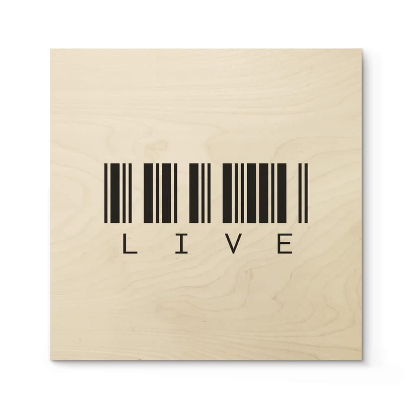 Träposter Streckkod Live - Fyrkant