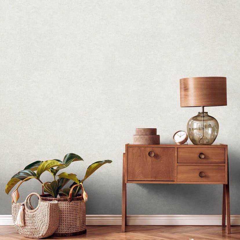 Beige betong ser industriell tapet - vintage non-woven tapet gipsutseende