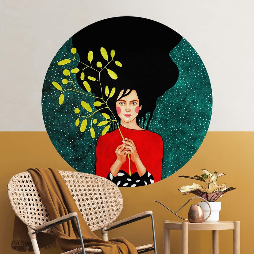 Wallsticker porträtt - Existens runt - Hülya
