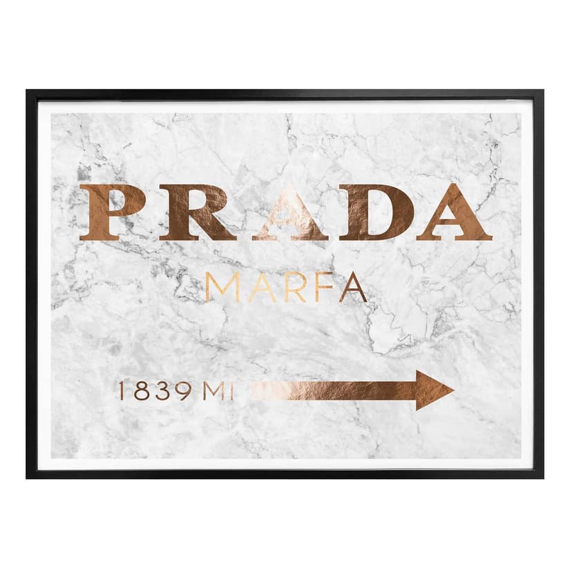 Poster med kopparlook - Prada Marfa