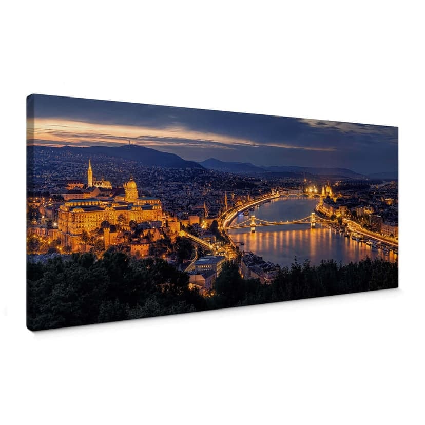 Canvastavla Mørkeberg - Budapest - Panorama