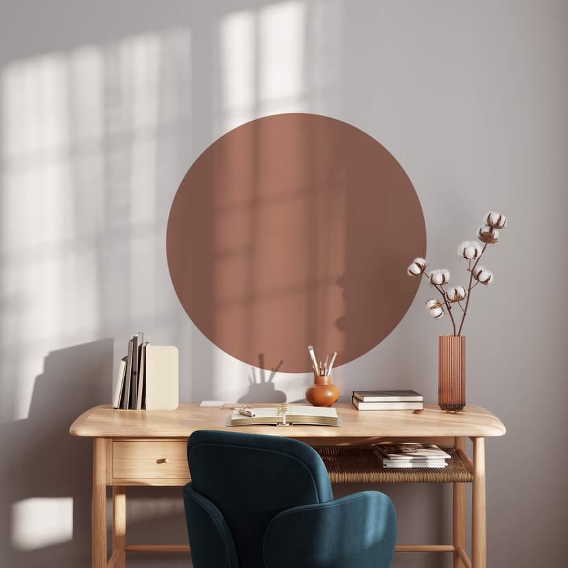 Wallsticker cirkel roströd - rund