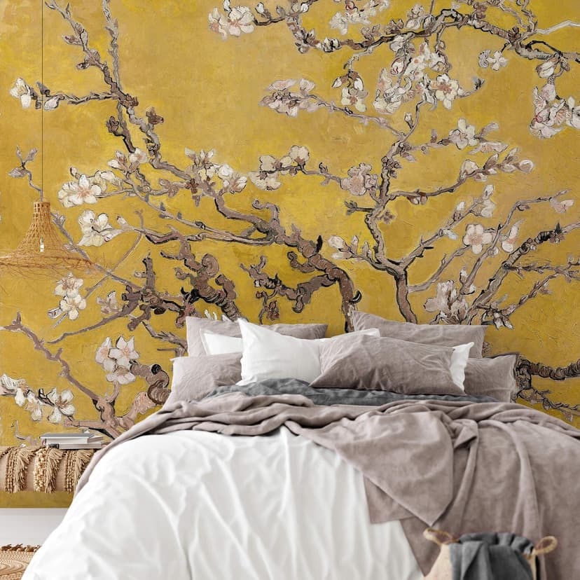Fototapet van Gogh - Mandelblomning ochre