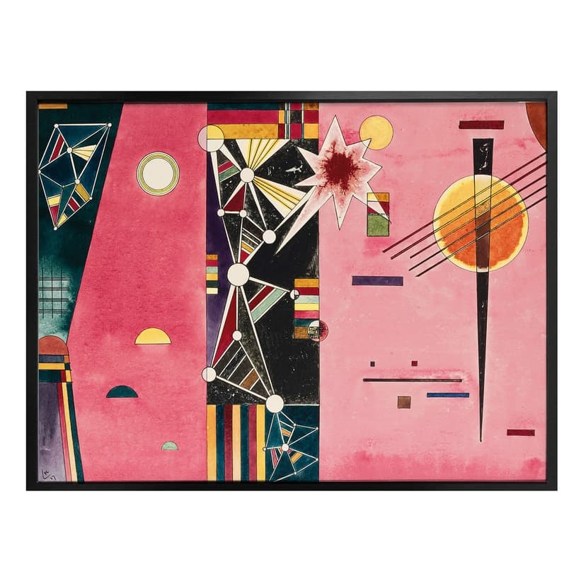 Poster Kandinsky - Rosa Röd