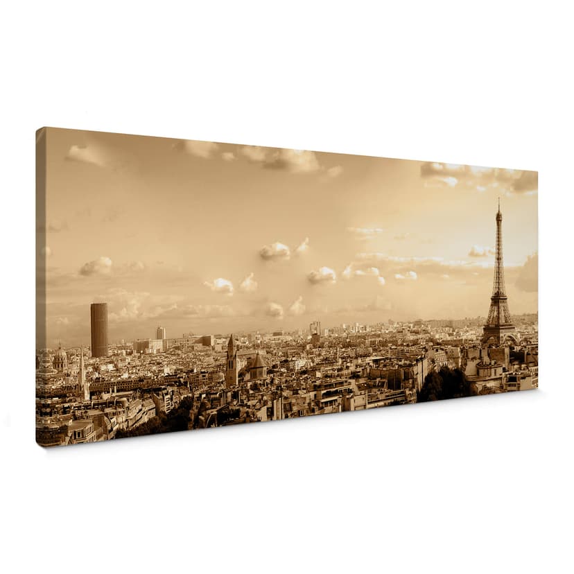 Canvastavla Paris skyline - Panorama