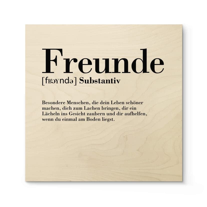 Grammatik Träposter - Vänner - Fyrkant