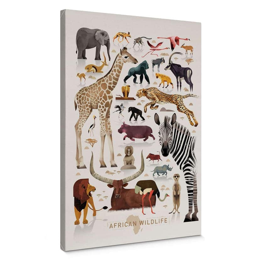 Brun tavla på canvas - Afrika