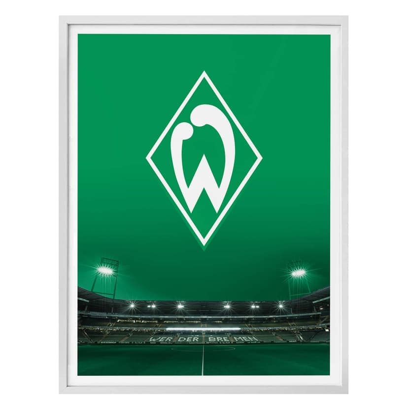 Poster Werder Bremens logotyp med läktare
