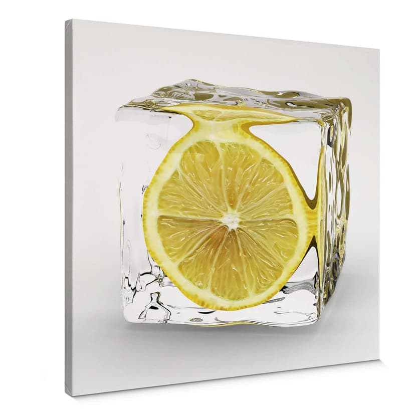 Canvastavla citron isbitar
