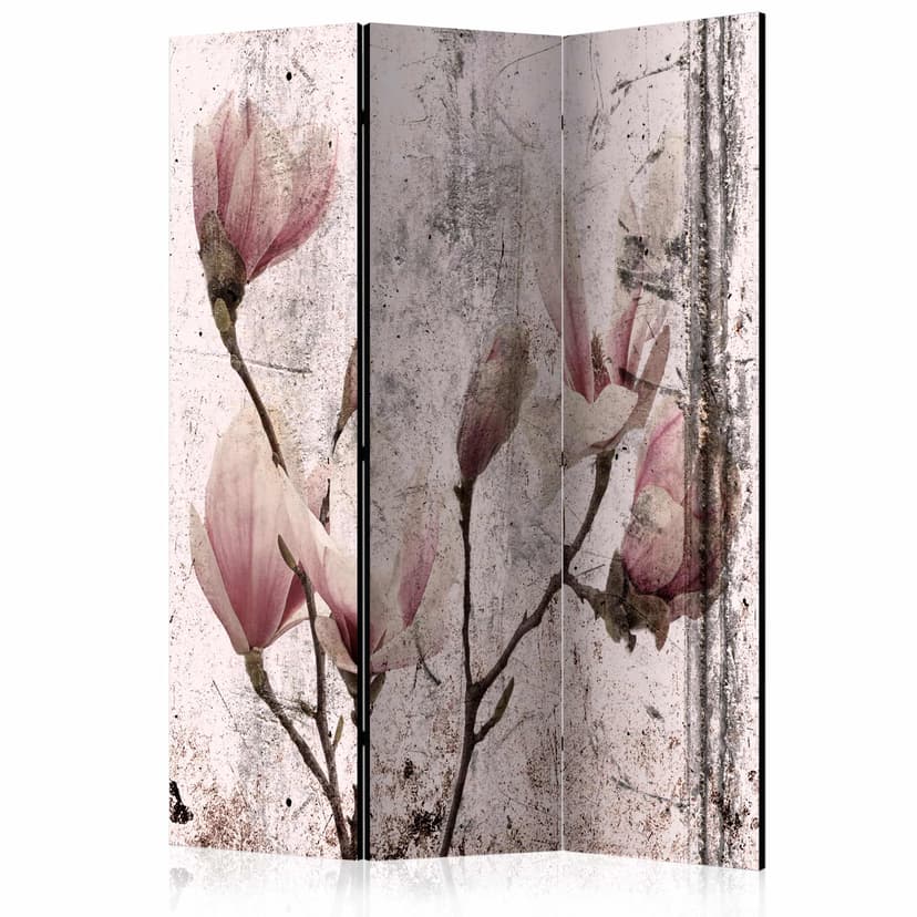 Paravent Raumteiler -  Magnolien Vorhang, 3-teilig