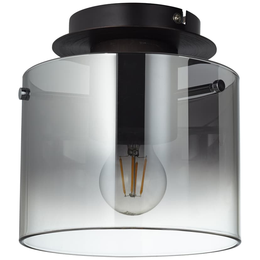 Deckenleuchte Benett 2 Braun, 60W, 21,5 x 20 cm, Glas Deckenleuchte