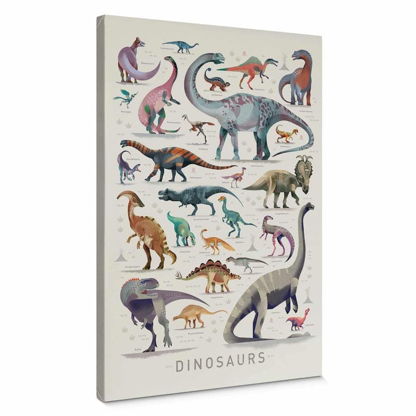 Brun dukbild - Dinosaurier