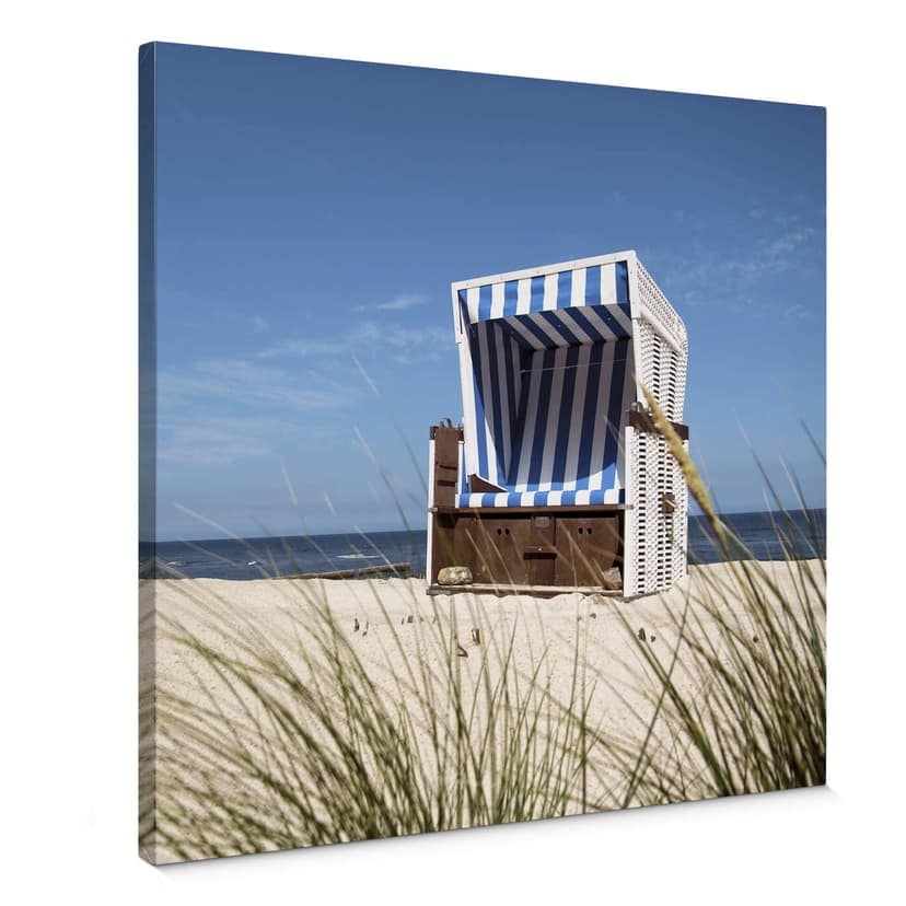 Canvastavla strandstol - Fyrkant